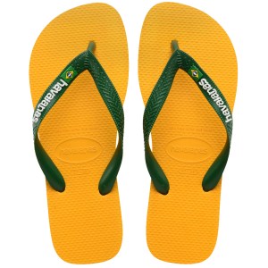 Havaianas-Men-Flip Flop-Footwear-Brasil Logo Yellow