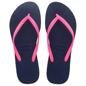 Havaianas-Girls / Women-Flip Flop-Footwear-HAV. SLIM LOGO MARINE/WONDER F
