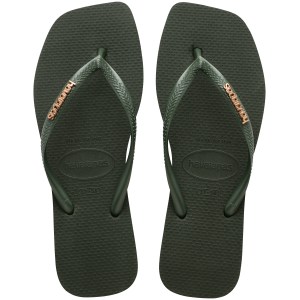 Havaianas-women-Flip Flop-Footwear-HAV. SQUARE LOGO METALLIC GREE