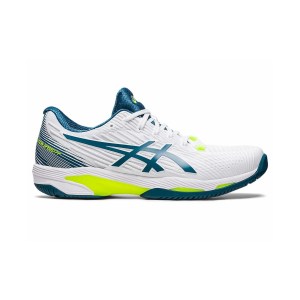 Asics-Men-Tennis-Footwear-Solution Speed FF 2-White/Restful Teal