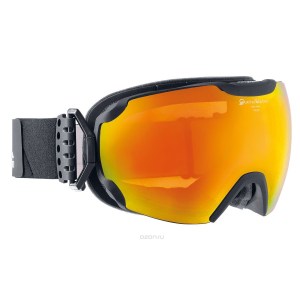Alpina-Ski-Ski Goggles-Accessories-PHEOS black matt QVMM red sph.