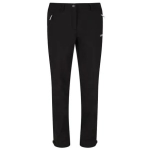 Regatta-Women-Hiking-Trousers-Apparel-Geo Softshell Trousers II-Black