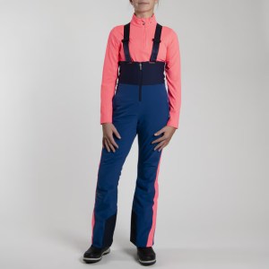 Kjus-Girls -Ski-Pants-Apparel-Girls' Skylar Bib-Sapphire/Atlanta Blue