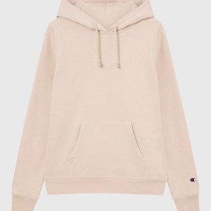 Champion-Women-Hoodies-Apparel-Women's Fleece Hoodie Icons-Beige