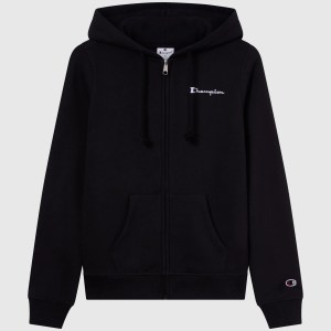 Champion-Women-Hoodies-Apparel-Women's Full Zip Fleece Hoodie Icons-Black