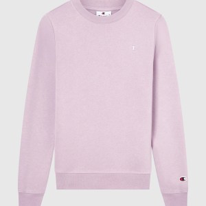 Champion-Women-Crewneck Sweatshirts-Apparel-Women's Fleece Crewneck SweatShirt Icons-Mauve