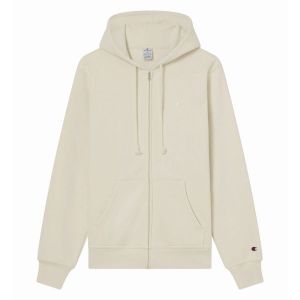 Champion-Men-Hoodies-Apparel-Men's Fleece Full Zip Hoodie Icons-Cream