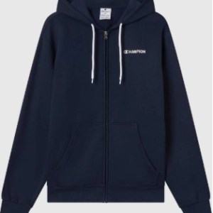 Champion-Men-Hooded Sweatshirts-Apparel-Men's Full Zip Hooded Sweatshirt-Navy Blue