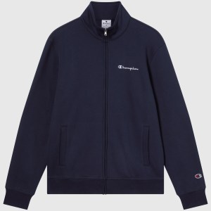 Champion-Men-Sweatshirts-Apparel-Men's Full Zip Fleece Sweatshirt Icons-Navy Blue