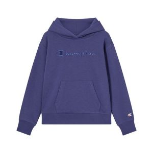 Champion-Girls-Hoodies-Apparel-Fleece Hoodie With Big Embroidered Logo Icons-Blue Ink Dark
