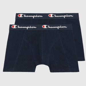 Champion-Men-Underwear-Accessories-2 Pack Smooth Seam Boxers-Dark Blue