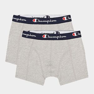 Champion-Men-Underwear-Accessories-2 Pack Smooth Seam Boxers-Light Grey