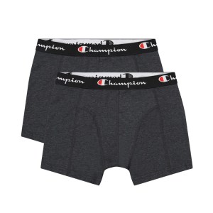 Champion-Men-Underwear-Accessories-2 Pack Smooth Seam Boxers-Dark Grey