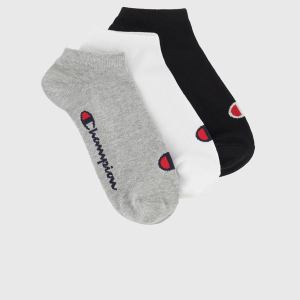 Champion-Adults-Socks-Accessories-3 Pack Low Socks-Light Grey/Black/White