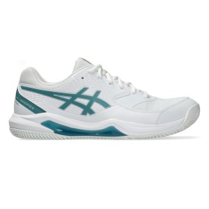 Asics-Men-Padel-Footwear-Gel Dedicate 8 Padel-White/Misty Pine