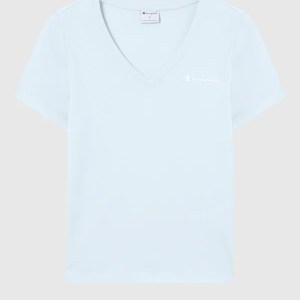 Champion-Women-T-Shirts-Apparel-Women's V-Neck T-Shirt Icons-Light Blue