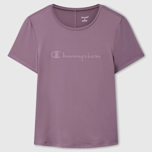 Champion-Women-T-Shirts-Apparel-Women's Stretch Sports T-Shirt-Mauve