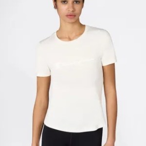 Champion-Women-T-Shirts-Apparel-Women's Stretch Sports T-Shirt-Cream