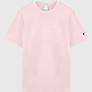 Champion-Men-T-Shirts-Apparel-Men's T-Shirt With Small C Embroidery Logo Icons-Rose Tane