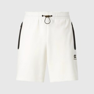 Champion-Men-Shorts-Apparel-Men's Stretch Poly Short With Heat Sealed Pockets C Tech-Cream