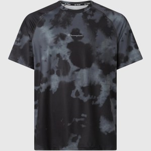 Champion-Men-T-Shirts-Apparel-Men's Quick Dry Printed Sports T-Shirt-Black
