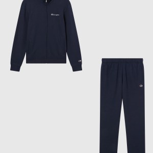 Champion-Men-Tracksuits-Apparel-Men's Lightweight Full Zip Tracksuit-Dark Blue