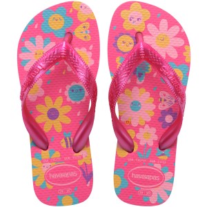 Havaianas-Girls-Flip Flops-Footwear-Havaianas Kids Flores-Rose Gum
