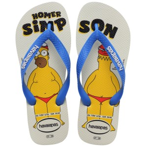 Havaianas-Unisex-Flip Flops-Footwear-Havaianas Simpsons-White/Blue