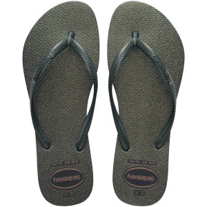 Havaianas-Women-Flip Flops-Footwear-Havaianas Slim Gloss-Green Olive