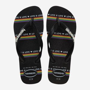 Havaianas-Unisex-Flip Flops-Footwear-Havaianas Top Pride-Black/Black/White