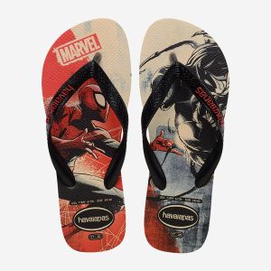 Havaianas-Boys/Men-Flip Flops-Footwear-Havaianas Top Marvel Classics-Beige/Black