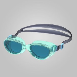 Speedo-Unisex-Swimming-Goggles-Swimming Equipment-Adult Futura Hydrospex Goggles-Fair Aqua/Cobalt