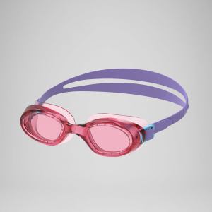 Speedo-Unisex-Swimming-Goggles-Swimming Equipment-Junior Futara Hydrospex Goggles-Pink Lemonade/Vermillion