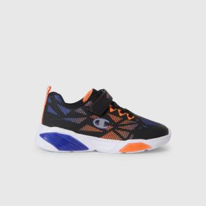 Champion-Boys-Footwear-Wave Tri B PS Low Cut Shoe-Black/Orange/Blue/White